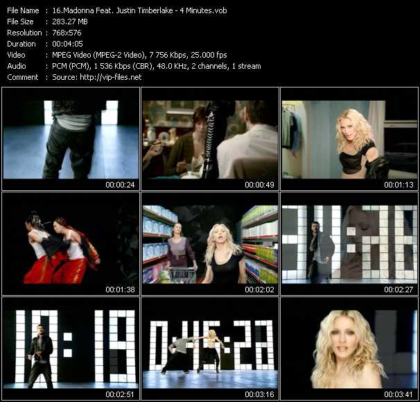 Madonna Feat. Justin Timberlake And Timbaland video ”4 Minutes” from dvd ”MixMash Urban May 2008”