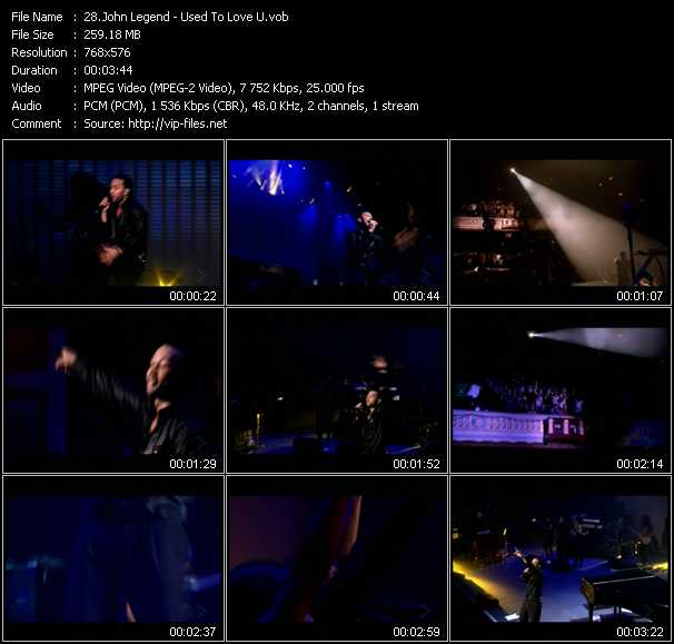 John Legend video ”Used To Love U” from dvd ”MixMash Urban May 2008”