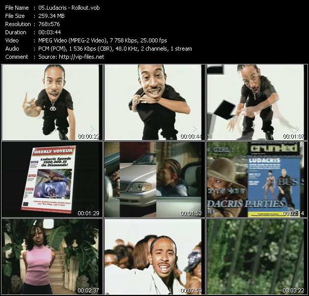 Ludacris video ”Rollout” from dvd ”MixMash Urban July 2008”