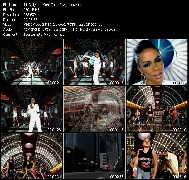 Aaliyah video ”More Than A Woman” from dvd ”MixMash Urban July 2008”