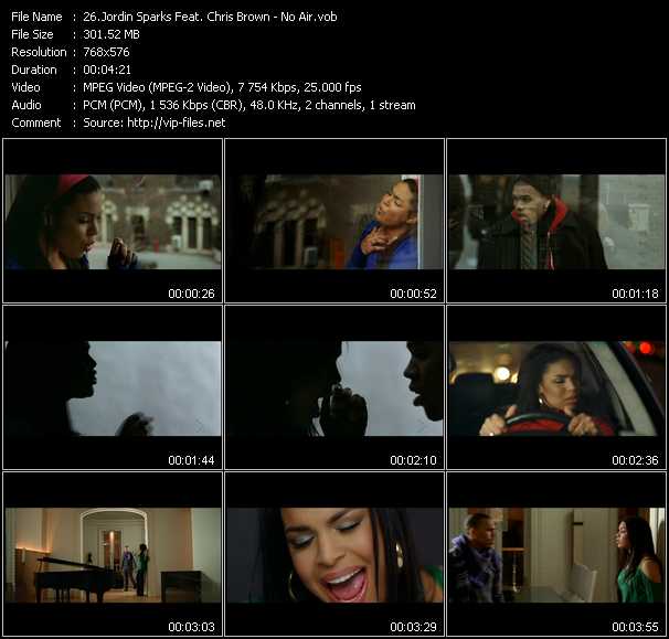 Jordin Sparks Feat. Chris Brown video ”No Air” from dvd ”MixMash Urban July 2008”