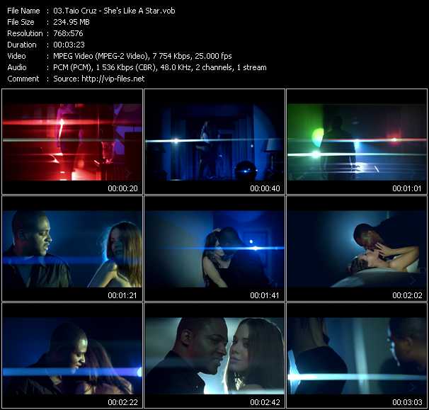 Taio Cruz video ”She's Like A Star” from dvd ”MixMash Urban August 2008”