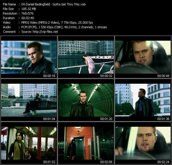 Daniel Bedingfield video ”Gotta Get Thru This (UK Version)” from dvd ”MixMash Urban August 2008”