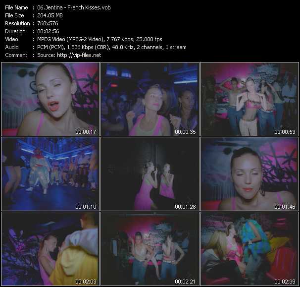 Jentina video ”French Kisses” from dvd ”MixMash Urban September 2004”