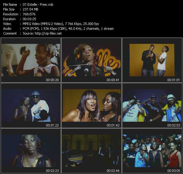 Estelle video ”Free” from dvd ”MixMash Urban September 2004”