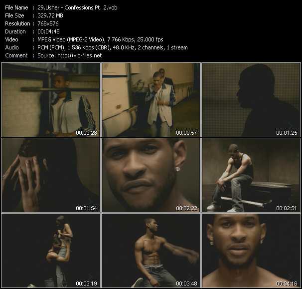 Usher video ”Confessions Pt. 2” from dvd ”MixMash Urban September 2004”