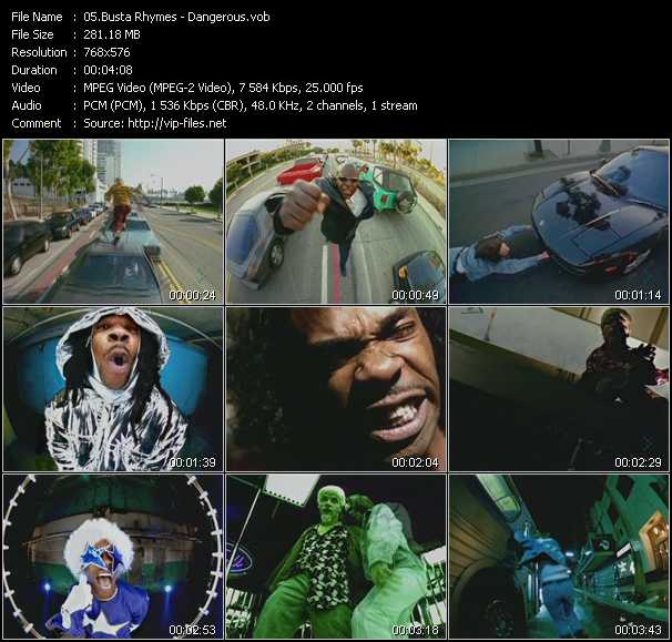 Busta Rhymes video ”Dangerous” from dvd ”MixMash Urban Classics Vol.10”