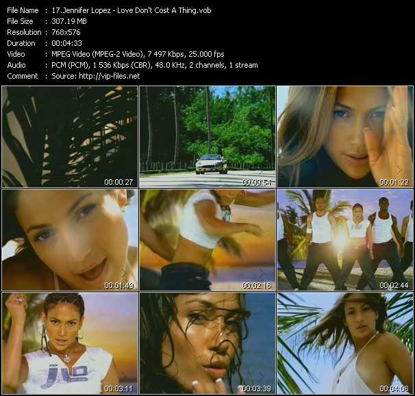 Jennifer Lopez video ”Love Don't Cost A Thing” from dvd ”MixMash Urban Classics Vol.10”