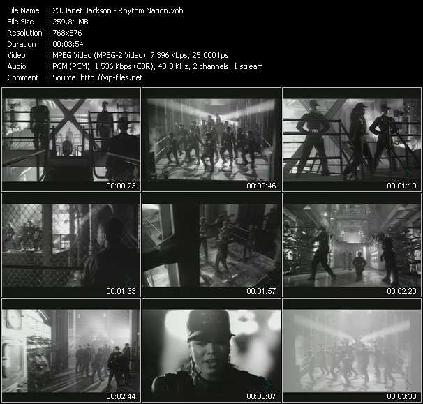 Janet Jackson video ”Rhythm Nation” from dvd ”MixMash Urban Classics Vol.10”