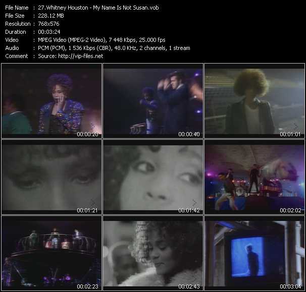 Whitney Houston video ”My Name Is Not Susan” from dvd ”MixMash Urban Classics Vol.10”