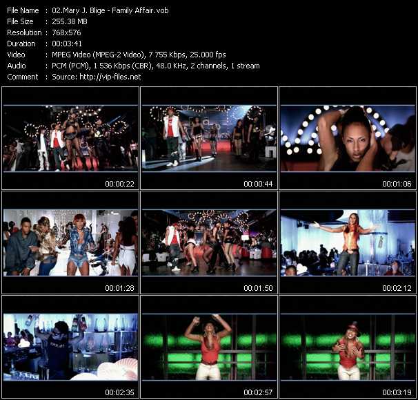 Mary J. Blige video ”Family Affair” from dvd ”MixMash Urban Classics Vol.11”