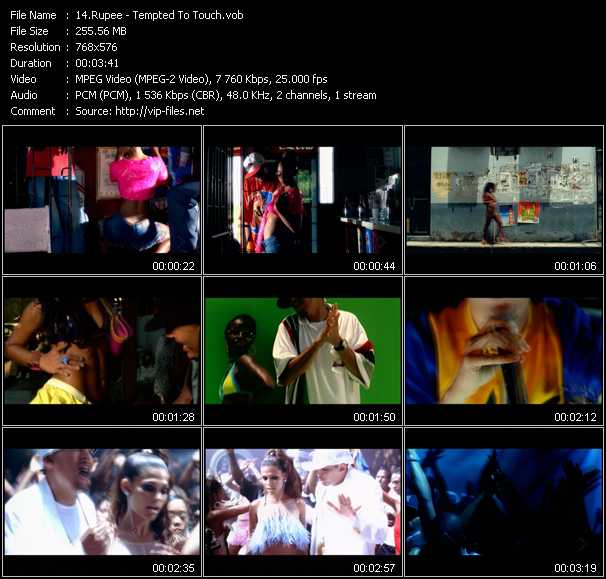 Rupee video ”Tempted To Touch” from dvd ”MixMash Urban Classics Vol.11”