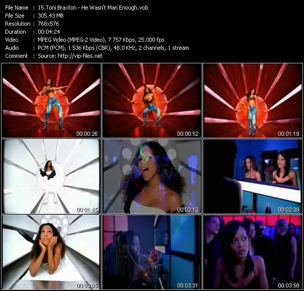 Toni Braxton video ”He Wasn't Man Enough” from dvd ”MixMash Urban Classics Vol.12”