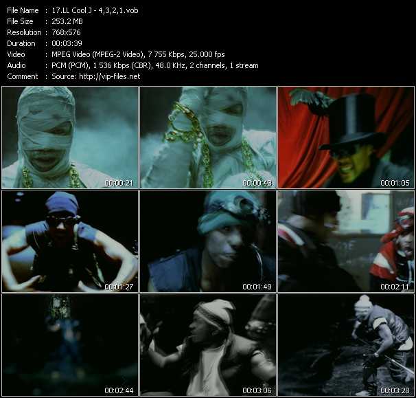 LL Cool J video ”4,3,2,1” from dvd ”MixMash Urban Classics Vol.12”