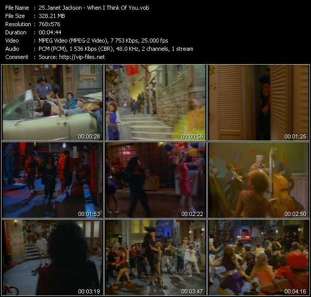 Janet Jackson video ”When I Think Of You” from dvd ”MixMash Urban Classics Vol.12”