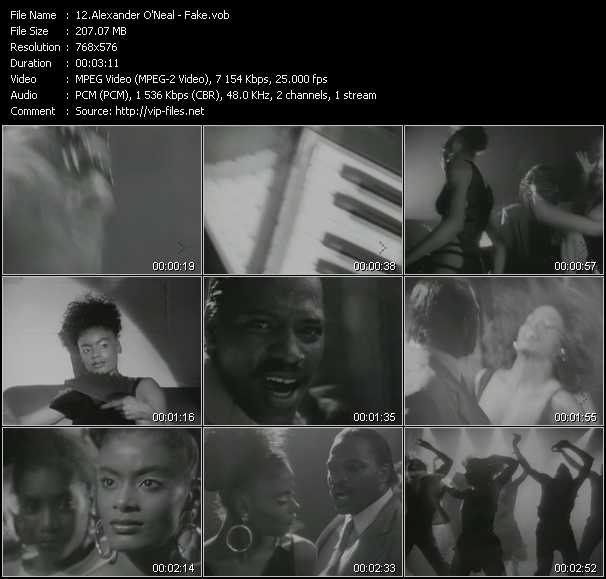 Alexander O'Neal video ”Fake” from dvd ”MixMash Urban Classics Vol.9”