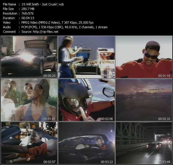 Will Smith video ”Just Crusin'” from dvd ”MixMash Urban Classics Vol.9”