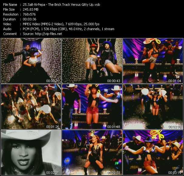 Salt-N-Pepa video ”The Brick Track Versus Gitty Up” from dvd ”MixMash Urban Classics Vol.9”