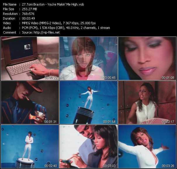 Toni Braxton video ”You're Makin' Me High” from dvd ”MixMash Urban Classics Vol.9”