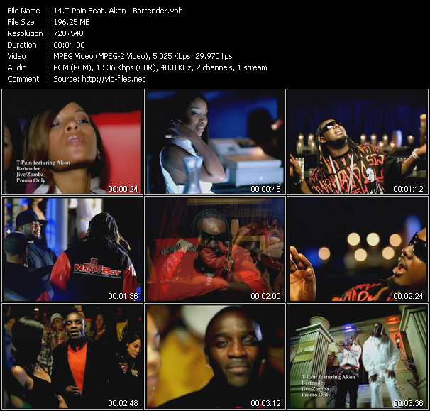 T-Pain Feat. Akon video ”Bartender” from dvd ”Hot Video Classics Best Of 2007 Vol.1”