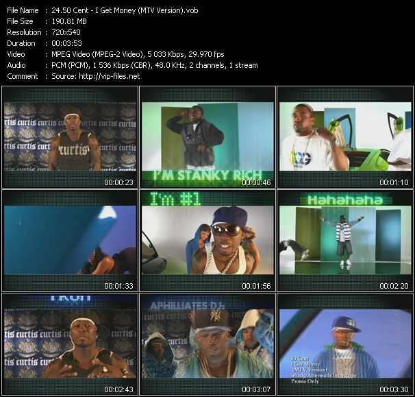 50 Cent video ”I Get Money (MTV Version)” from dvd ”Hot Video Classics Best Of 2007 Vol.1”