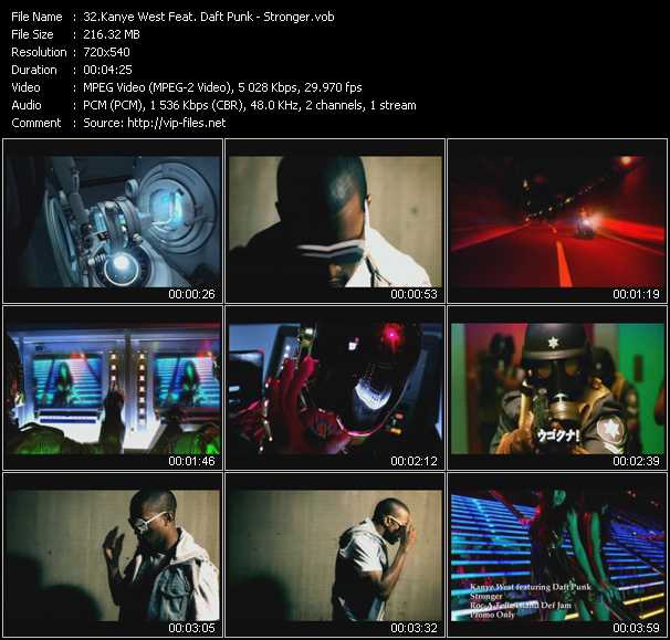 Kanye West Feat. Daft Punk video ”Stronger” from dvd ”Hot Video Classics Best Of 2007 Vol.1”