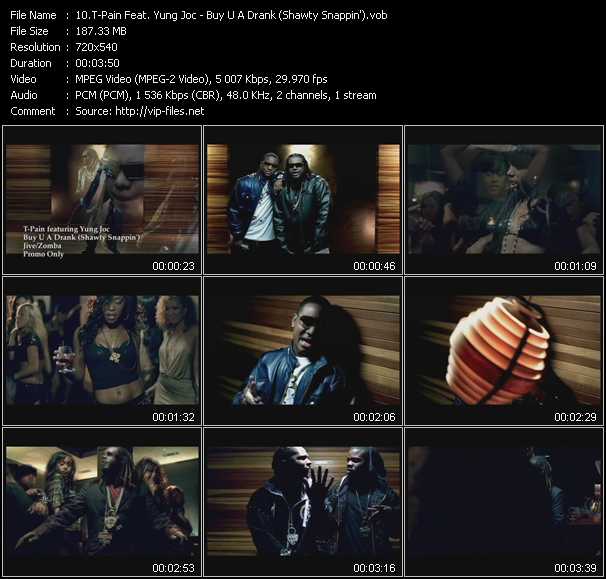 T-Pain Feat. Yung Joc video ”Buy U A Drank (Shawty Snappin')” from dvd ”Hot Video Classics Best Of 2007 Vol.2”