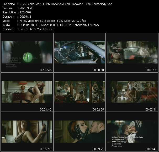 50 Cent Feat. Justin Timberlake And Timbaland video ”AYO Technology” from dvd ”Hot Video Classics Best Of 2007 Vol.2”