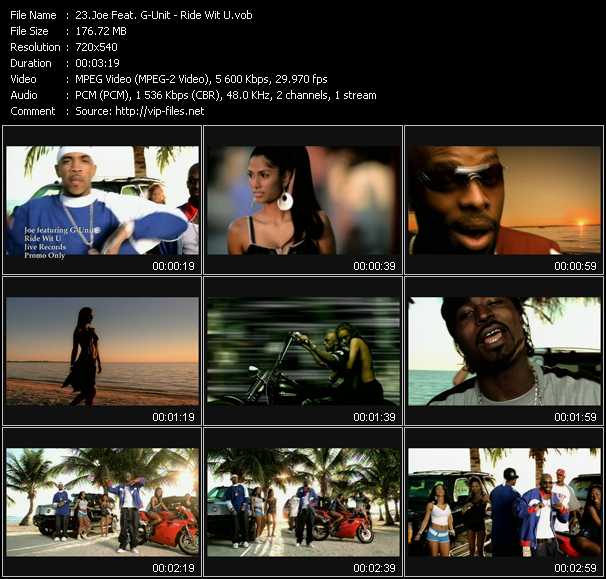 Joe Feat. G-Unit video ”Ride Wit U” from dvd ”Canada Hot Video May 2004”