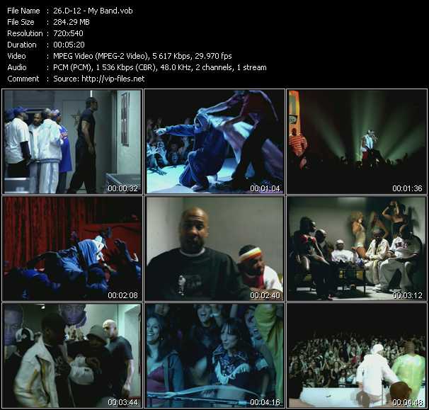 D12 video ”My Band” from dvd ”Canada Hot Video May 2004”