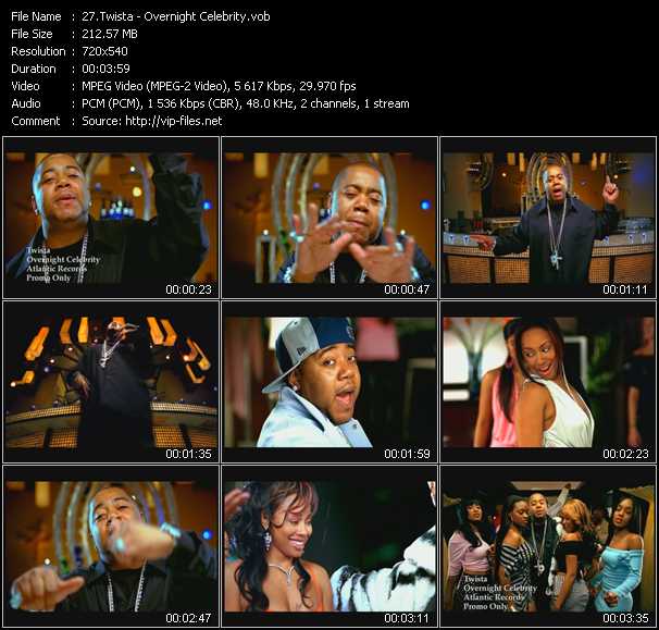 Twista video ”Overnight Celebrity” from dvd ”Canada Hot Video May 2004”