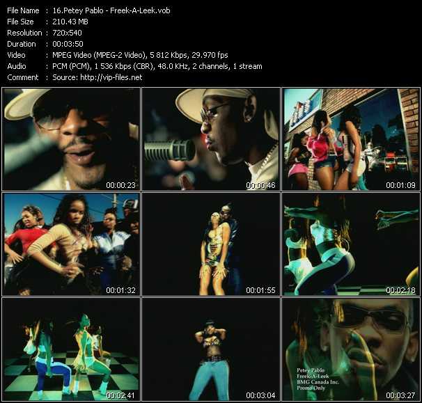 Petey Pablo video ”Freek-A-Leek” from dvd ”Canada Hot Video June 2004”