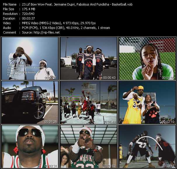 Lil' Bow Wow Feat. Jermaine Dupri, Fabolous And Fundisha video ”Basketball” from dvd ”Hot Video August 2002”