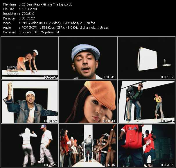 Sean Paul video ”Gimme The Light” from dvd ”Hot Video August 2002”