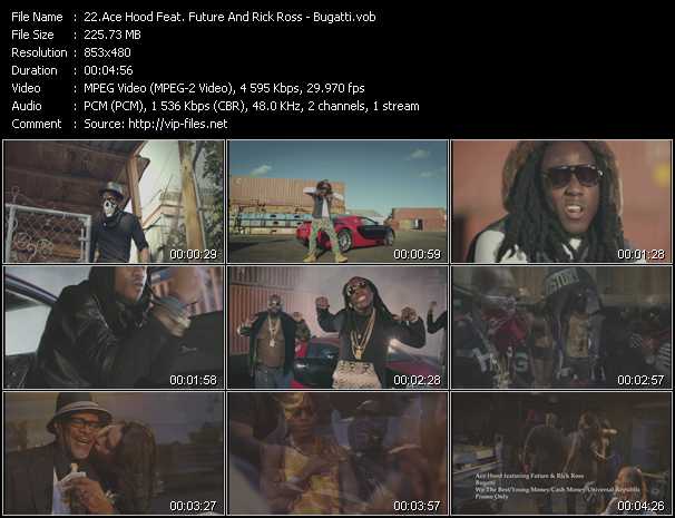 Ace Hood Feat. Future And Rick Ross video ”Bugatti” from dvd ”Hot Video August 2013”