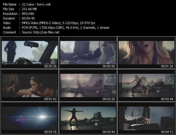 Ciara video ”Sorry” from dvd ”Hot Video November 2012”