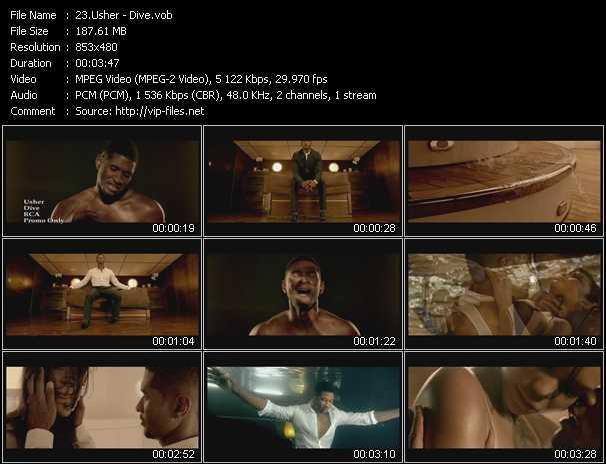 Usher video ”Dive” from dvd ”Hot Video November 2012”