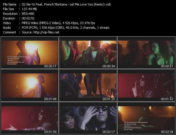 Ne-Yo Feat. French Montana video ”Let Me Love You (Remix)” from dvd ”Urban Video March 2013”