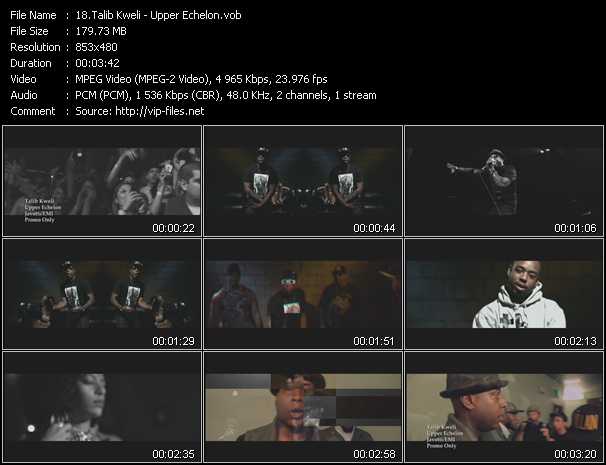 Talib Kweli video ”Upper Echelon” from dvd ”Urban Video March 2013”