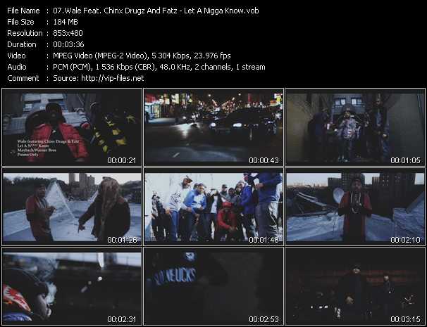 Wale Feat. Chinx Drugz And Fatz video ”Let A Nigga Know” from dvd ”Urban Video April 2013”