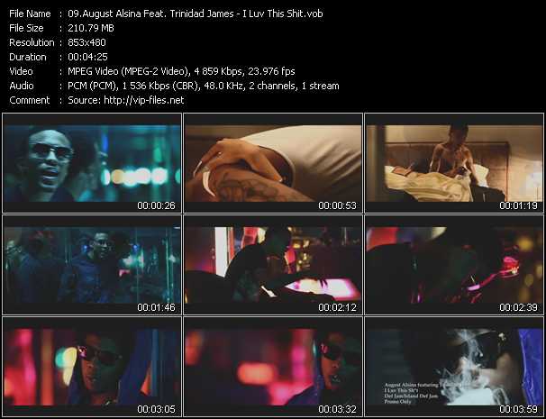 August Alsina Feat. Trinidad James video ”I Luv This Shit” from dvd ”Urban Video April 2013”