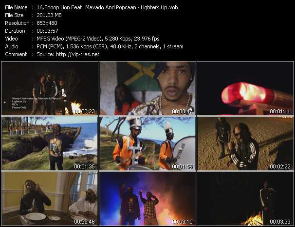 Snoop Lion Feat. Mavado And Popcaan video ”Lighters Up” from dvd ”Urban Video April 2013”