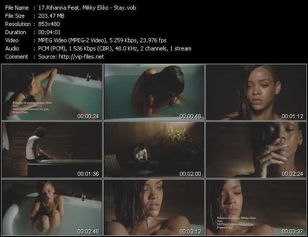 Rihanna Feat. Mikky Ekko video ”Stay” from dvd ”Urban Video April 2013”