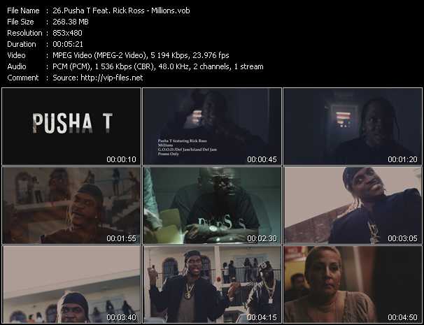 Pusha T Feat. Rick Ross video ”Millions” from dvd ”Urban Video April 2013”