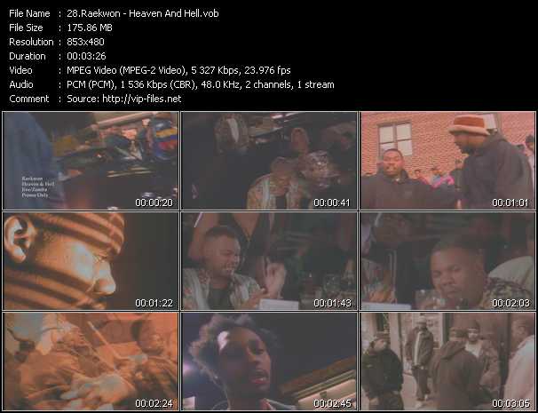 Raekwon video ”Heaven And Hell” from dvd ”Urban Video April 2013”