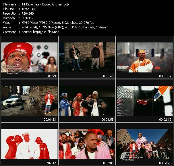 Diplomats video ”Dipset Anthem” from dvd ”Urban Video May 2003”