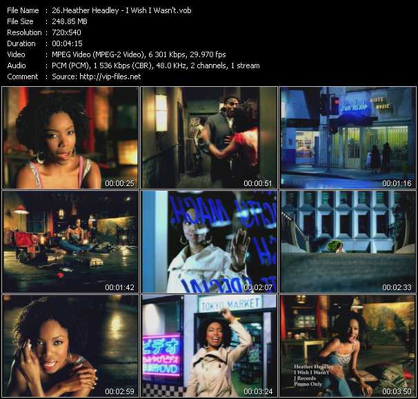 Heather Headley video ”I Wish I Wasn't” from dvd ”Urban Video May 2003”