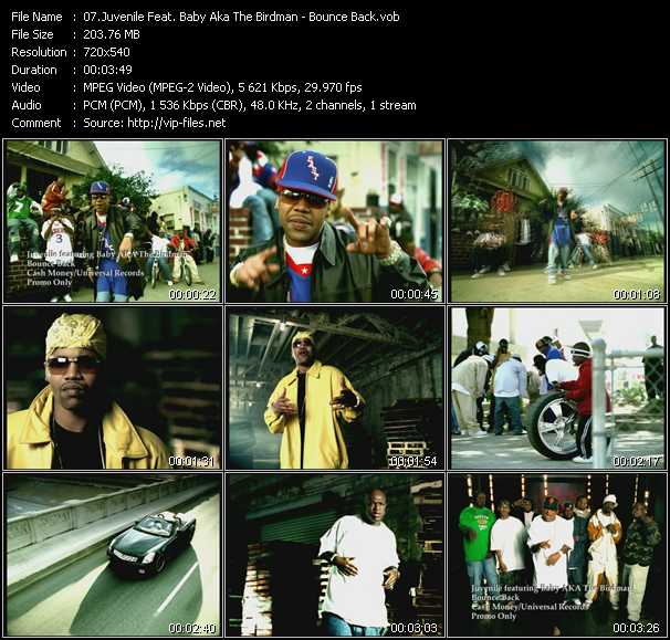 Juvenile Feat. Baby Aka Birdman video ”Bounce Back” from dvd ”Urban Video May 2004”