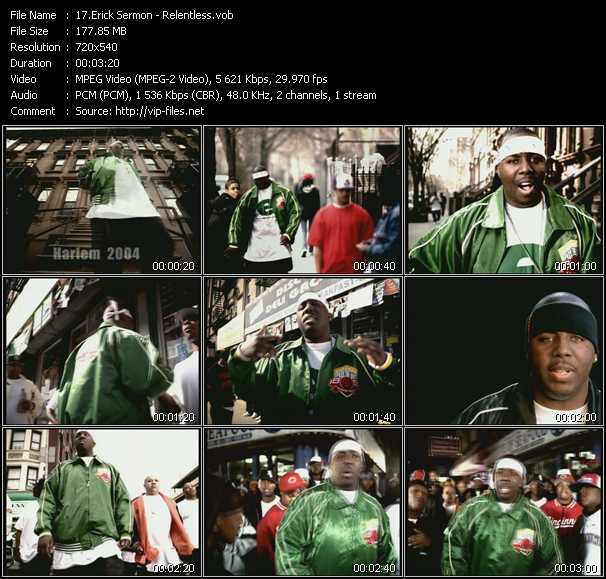 Erick Sermon video ”Relentless” from dvd ”Urban Video May 2004”