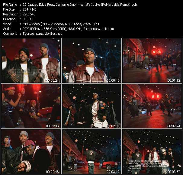 Jagged Edge Feat. Jermaine Dupri video ”What's It Like (ReMarqable Remix)” from dvd ”Urban Video May 2004”